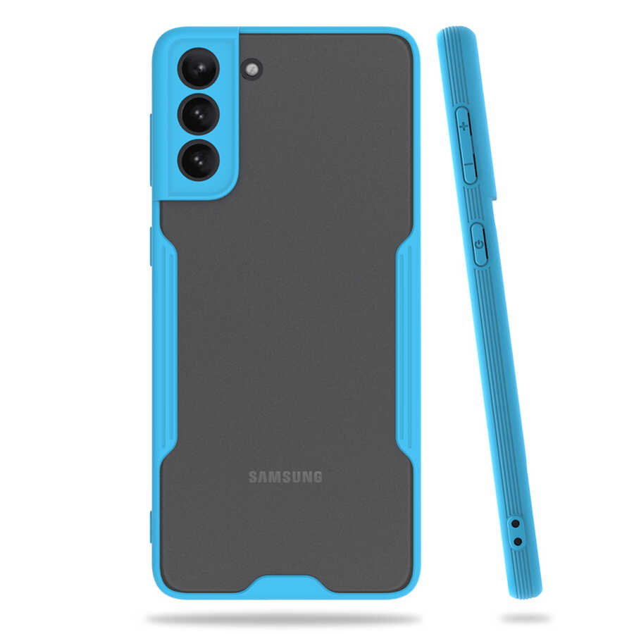 Galaxy S21 Kılıf Zore Parfe Kapak - Mavi