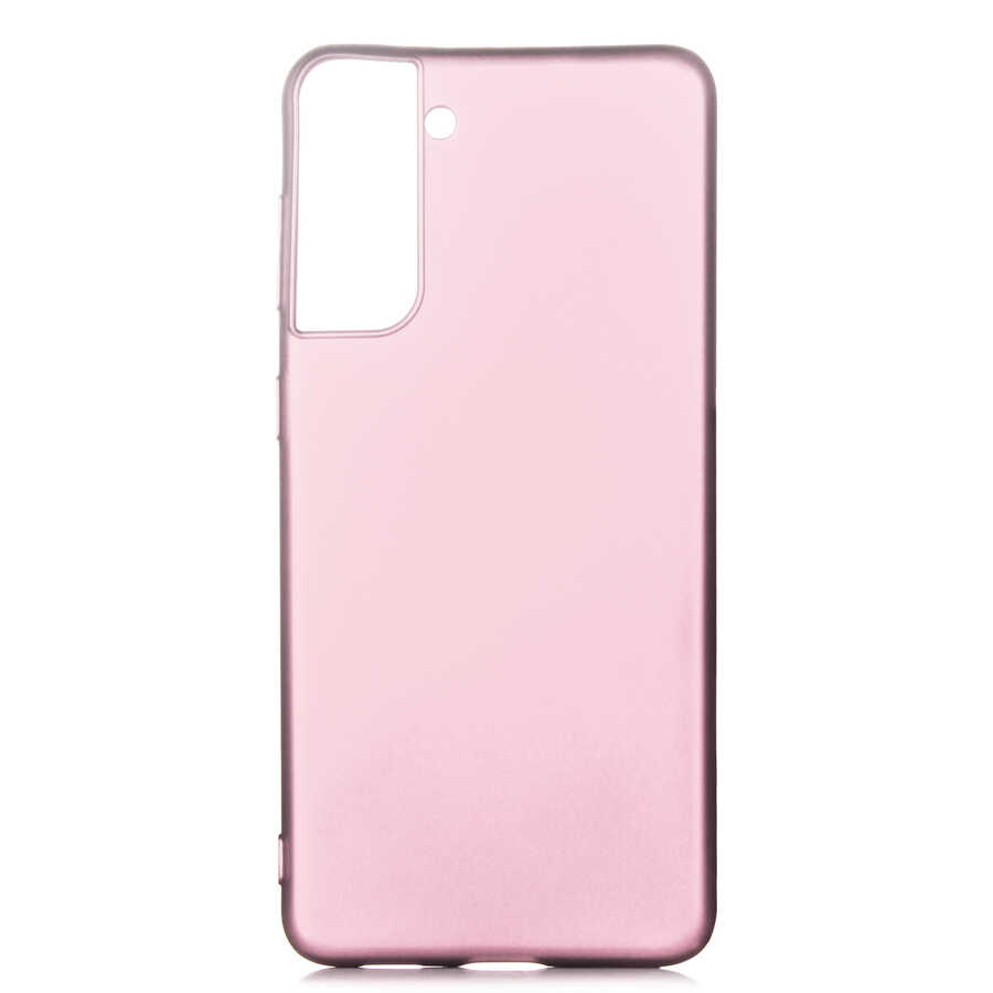 Galaxy S21 Kılıf Zore Premier Silikon Kapak - Rose Gold