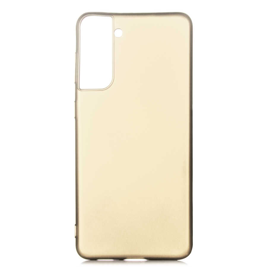 Galaxy S21 Kılıf Zore Premier Silikon Kapak - Gold