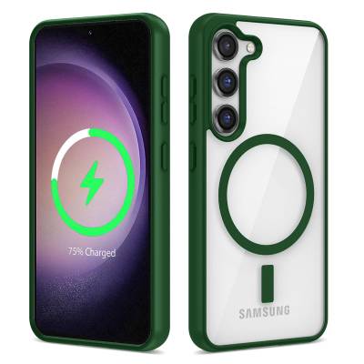 Galaxy S22 Case Magsafe Wireless Charging Featured Silicone Zore Ege Cover - Zore