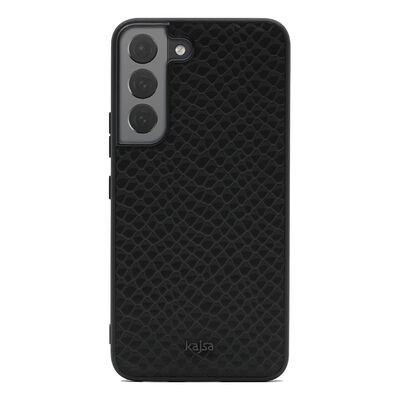 Galaxy S22 Kılıf ​Kajsa Pearl Pattern Hakiki Deri Kapak - 1