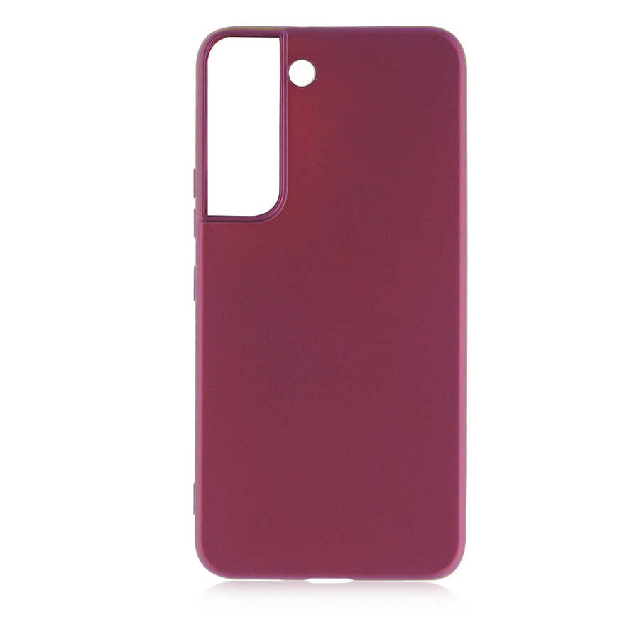 Galaxy S22 Kılıf Zore Premier Silikon Kapak - Mürdüm