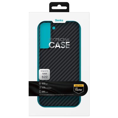 Galaxy S22 Plus Kılıf Benks Kevlar Karbon Fiber Kapak - 7