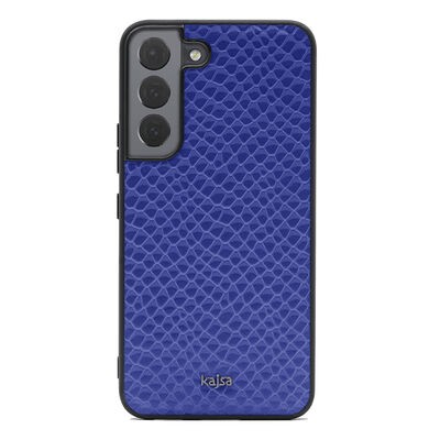 Galaxy S22 Plus Kılıf ​Kajsa Pearl Pattern Hakiki Deri Kapak - 10
