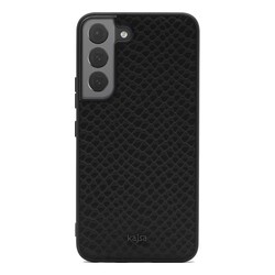 Galaxy S22 Plus Kılıf ​Kajsa Pearl Pattern Hakiki Deri Kapak - 8