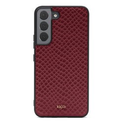 Galaxy S22 Plus Kılıf ​Kajsa Pearl Pattern Hakiki Deri Kapak - 9
