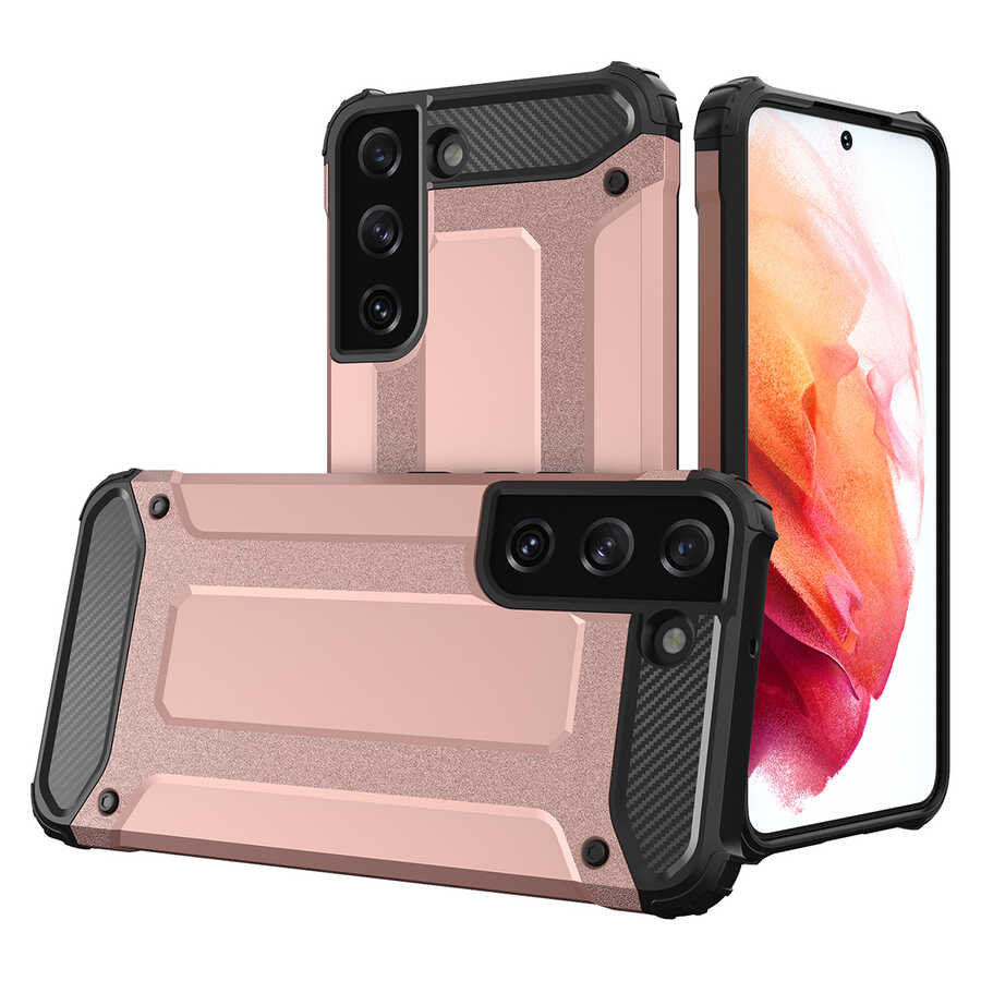 Galaxy S22 Plus Kılıf Zore Crash Silikon Kapak - Rose Gold