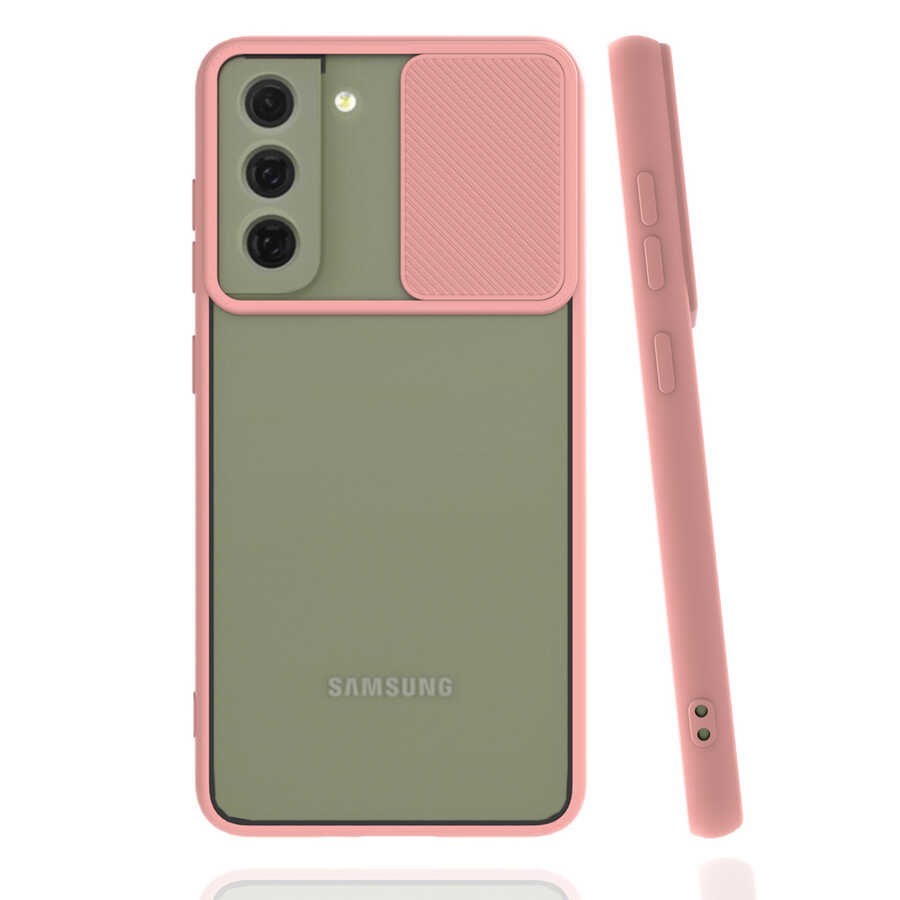 Galaxy S22 Plus Kılıf Zore Lensi Kapak - Pembe Açık
