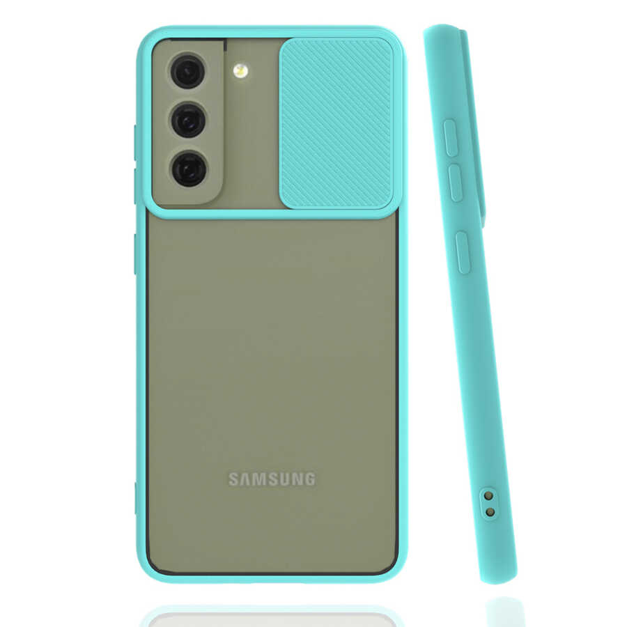 Galaxy S22 Plus Kılıf Zore Lensi Kapak - Turkuaz