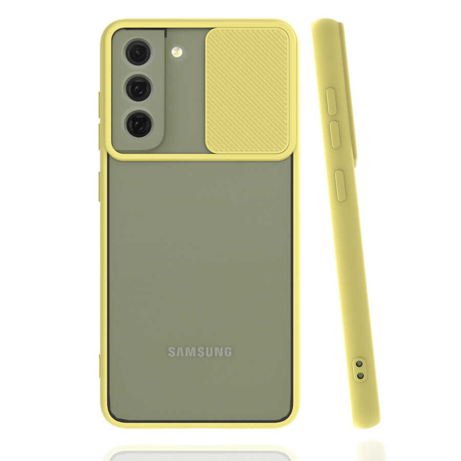 Galaxy S22 Plus Kılıf Zore Lensi Kapak - Sarı