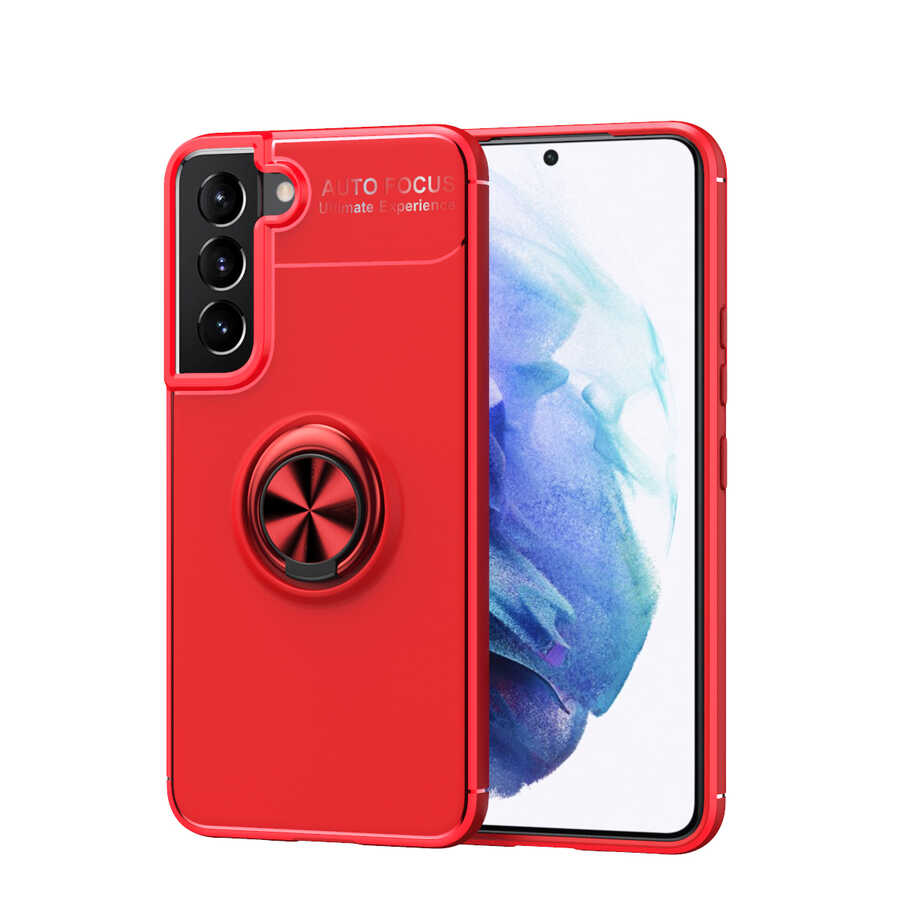 Galaxy S22 Plus Kılıf Zore Ravel Silikon Kapak - Kırmızı