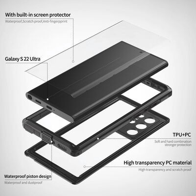 Galaxy S22 Ultra Kılıf 1-1 Su Geçirmez Kılıf - 10