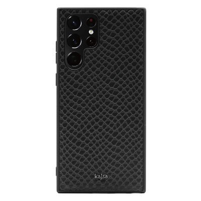 Galaxy S22 Ultra Kılıf ​Kajsa Pearl Pattern Hakiki Deri Kapak - 8