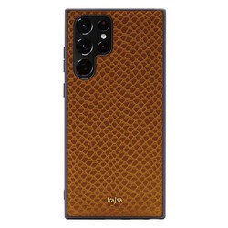 Galaxy S22 Ultra Kılıf ​Kajsa Pearl Pattern Hakiki Deri Kapak - 11
