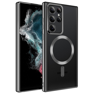 Galaxy S22 Ultra Kılıf M-safe Wireless Şarj Özellikli Zore Setro Silikon - Zore