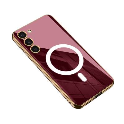 Galaxy S23 Case Wireless Charging Featured Edge Electroplating Plated Mirrored Zore Kent Cover - GKK