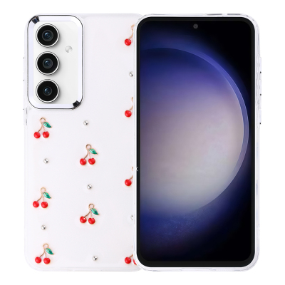 Galaxy S23 FE Case Airbag Design Glitter Transparent Zore Kutup Cover - Zore