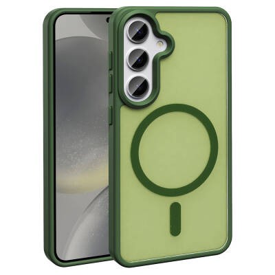 Galaxy S23 FE Case Magsafe Charging Featured Matte Back Surface Zore Sio Cover - 17