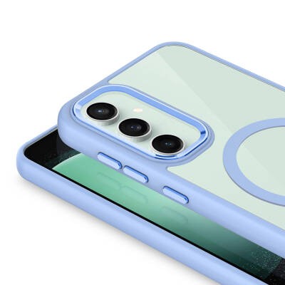 Galaxy S23 FE Kılıf Wireless Şarj Özellikli Zore Krom M-safe Silikon Kapak - 14