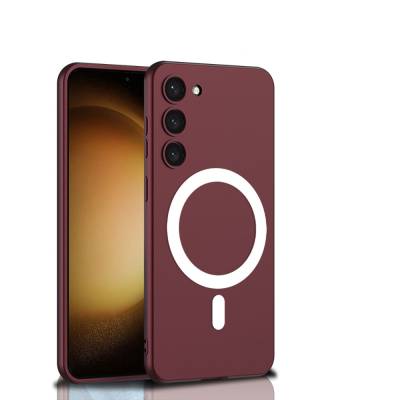 Galaxy S23 Kılıf Wireless Şarj Özellikli Zore Kıpta M-safe Silikon Kapak - GKK