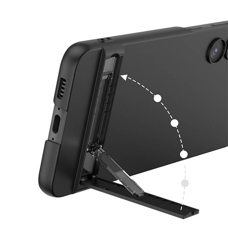 Galaxy S23 Kılıf Zore Kamera Korumalı Dikey Standlı Ays Kapak - 2