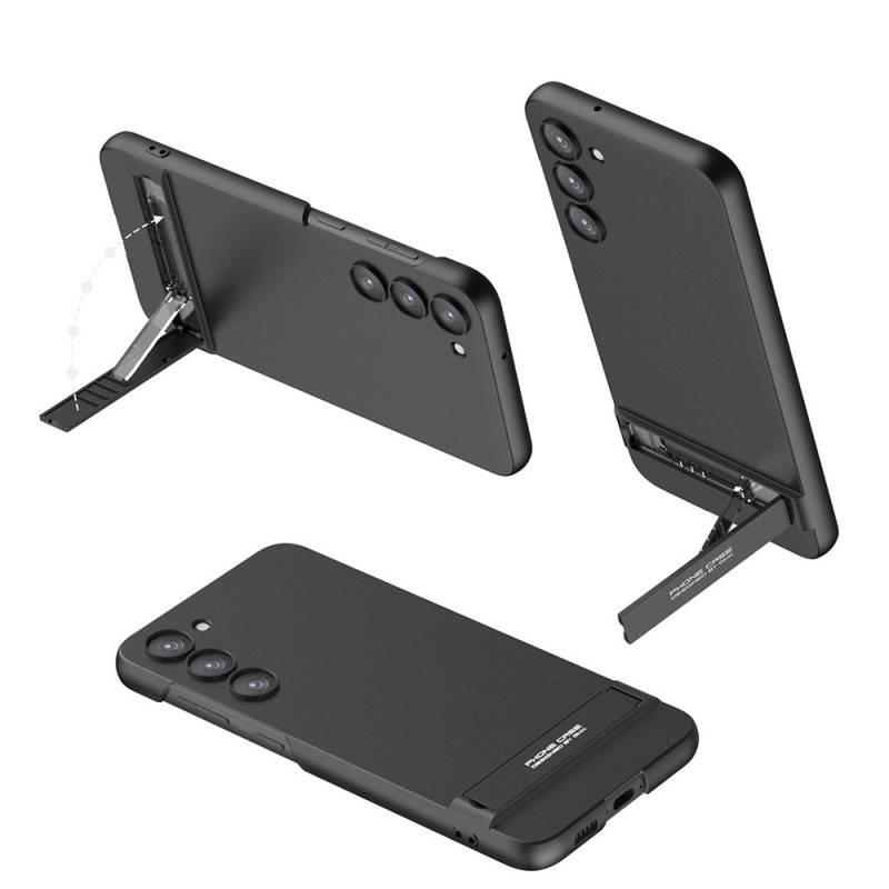 Galaxy S23 Kılıf Zore Kamera Korumalı Dikey Standlı Ays Kapak - 5