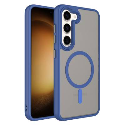 Galaxy S23 Plus Case Matte Back Surface Zore Flet Magsafe Cover with Wireless Charging - Zore