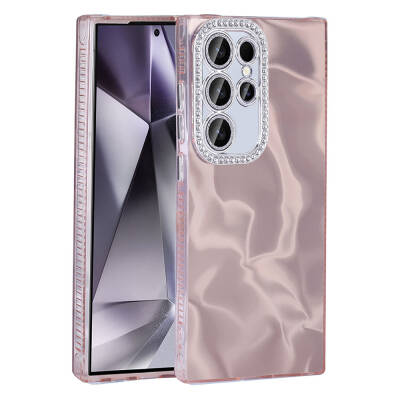 Galaxy S23 Ultra Case Airbag Shiny Stone Detail Design Zore Esila Cover - Zore