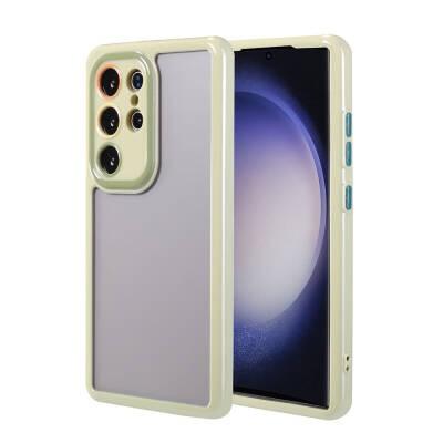 Galaxy S23 Ultra Case Camera Protected Colorful Edge Frame Design Zore Vitamin Cover - 5