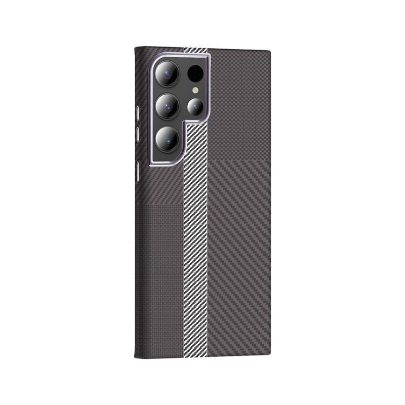 Galaxy S23 Ultra Case M-safe Charging Feature Carbon Fiber Look Zore Gros Cover - 10
