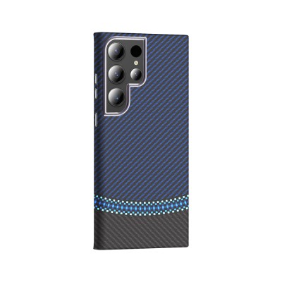 Galaxy S23 Ultra Case M-safe Charging Feature Carbon Fiber Look Zore Gros Cover - 14