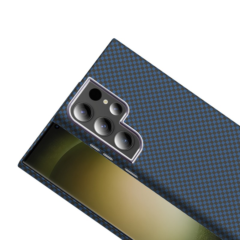 Galaxy S23 Ultra Case M-safe Charging Feature Carbon Fiber Look Zore Gros Cover - 17