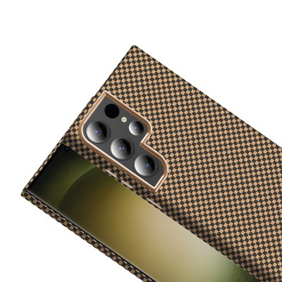 Galaxy S23 Ultra Case M-safe Charging Feature Carbon Fiber Look Zore Gros Cover - 19