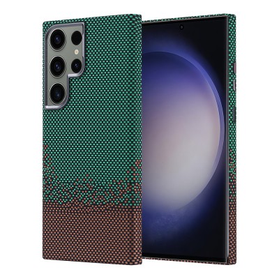 Galaxy S23 Ultra Case Magsafe Charging Feature Carbon Fiber Look Zore Nekst Cover - 2