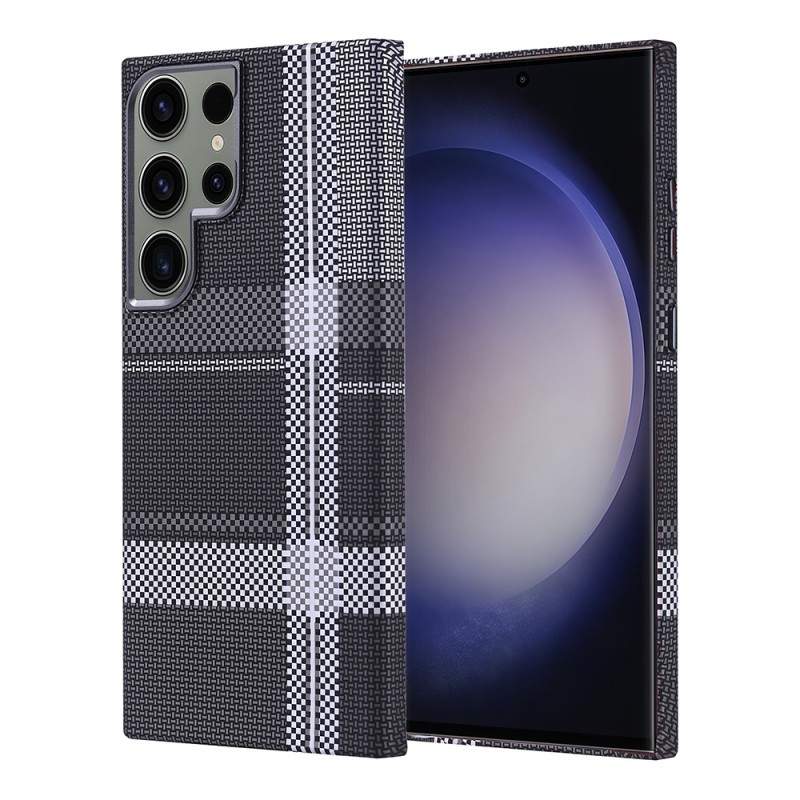 Galaxy S23 Ultra Case Magsafe Charging Feature Carbon Fiber Look Zore Nekst Cover - 3