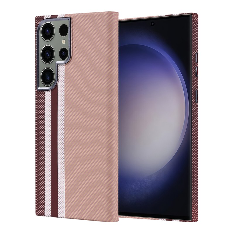 Galaxy S23 Ultra Case Magsafe Charging Feature Carbon Fiber Look Zore Nekst Cover - 5