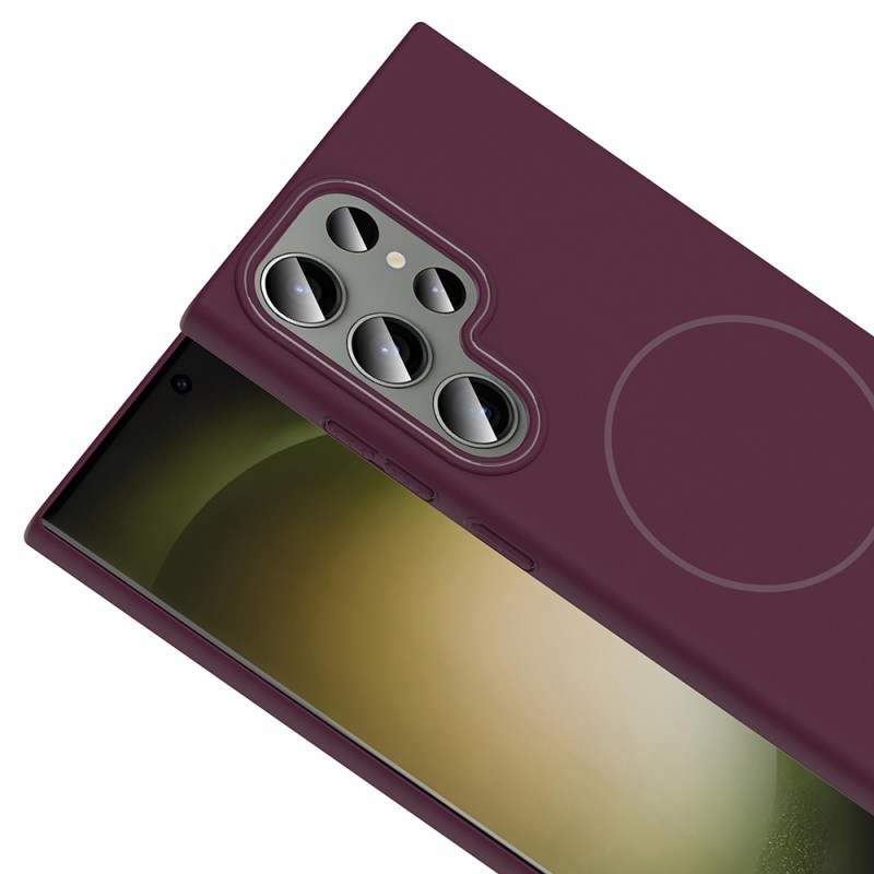 Galaxy S23 Ultra Case Magsafe Charging Featured Zore Ruby Hard Cover - 16