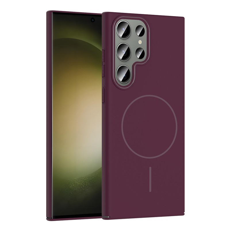 Galaxy S23 Ultra Case Magsafe Charging Featured Zore Ruby Hard Cover - 6
