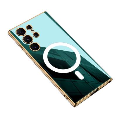 Galaxy S23 Ultra Case With Wireless Charging Feature Electroplating Coating Edges Mirrored Zore Kent Cover - GKK