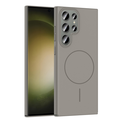 Galaxy S23 Ultra Kılıf M-safe Şarj Özellikli Zore Ruby Sert Kapak - Zore