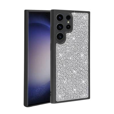Galaxy S23 Ultra Kılıf Parlak Taşlı Tasarım Zore Ston Kapak - Zore