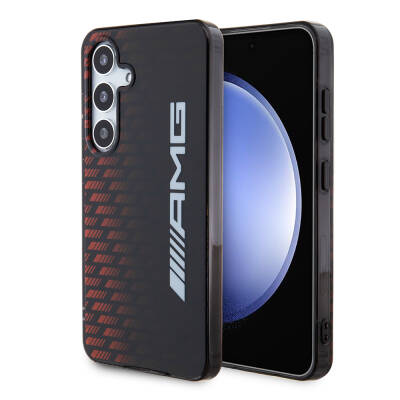 Galaxy S24 Case AMG Original Licensed Double Layer Large Logo Square Stripe Pattern Cover - AMG