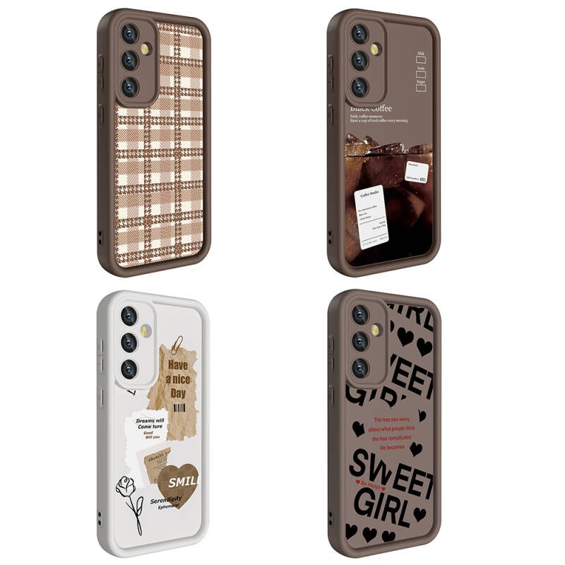 Galaxy S24 Case Camera Protected Printed Back Surface Zore Klas Cover - 9