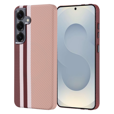 Galaxy S24 Case Magsafe Charging Feature Carbon Fiber Look Zore Nekst Cover - Zore