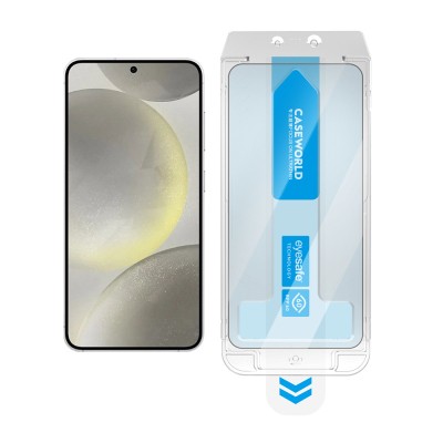 Galaxy S24 CaseWorld Applicator Serisi 2.5D Eyesafe Mavi Işık Teknolojili 0.25mm Temperli Cam Ekran Koruyucu+ Uygulama Aparatı - 6