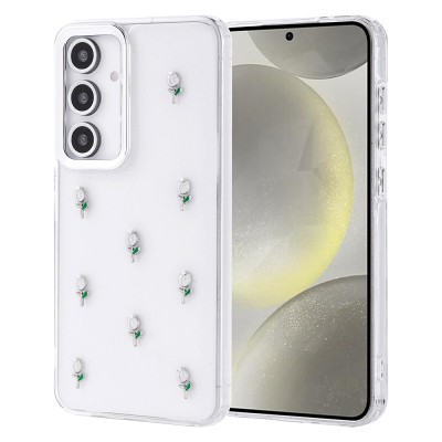 Galaxy S24 FE Case Airbag Designed Glitter Transparent Zore Kutup Cover - 2
