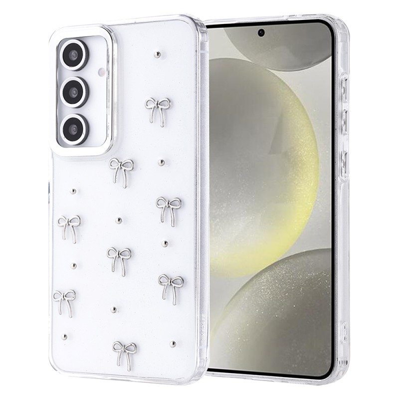 Galaxy S24 FE Case Airbag Designed Glitter Transparent Zore Kutup Cover - 3
