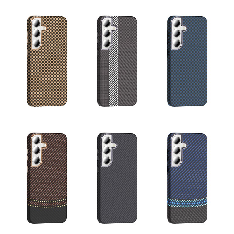 Galaxy S24 FE Case M-safe Charging Feature Carbon Fiber Look Zore Gros Cover - 20