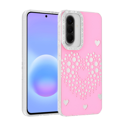 Galaxy S24 FE Case Rhinestone Embellishment Zore Rivas Hard PC Cover - Zore