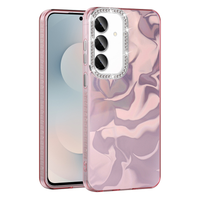 Galaxy S24 FE Case with Airbag, Shiny Stone Detail Design, Zore Esila Cover - Zore